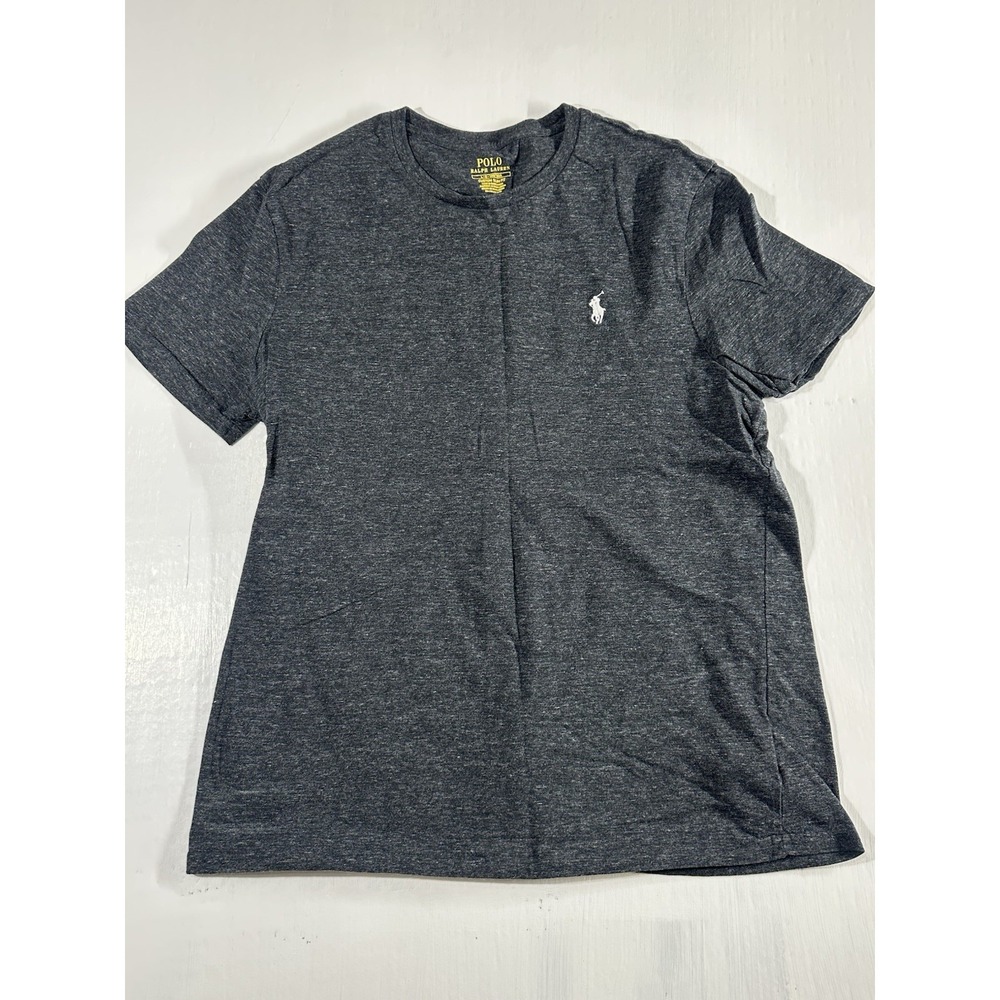 Polo Ralph Lauren Shirt Adult Large Heather Black Short Sleeve Crew Neck Cotton